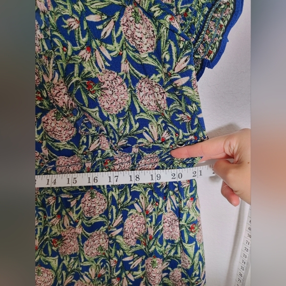 Max Studio Blue and Pink Floral Dress - Picture 7 of 8